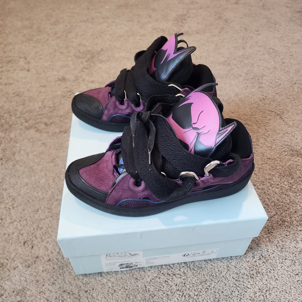 Lanvin 'Curb' sneakers from the Batman collaboration in a Raisin and Black